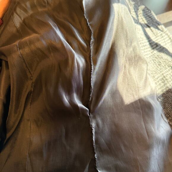 AllSaints Mallieus Men’s Wool Plaid Yuto Pea Coat Charcoal Gray Size Medium 38 - Picture 14 of 16